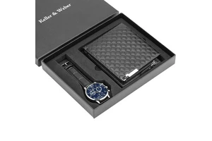 Hot-selling Men's Gift Set Includes a Watch and a Wallet Ideal for Father's Day and Valentine's Day Gifts Supports Custom logo