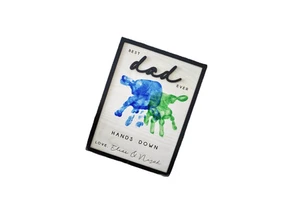 Fathers Day DIY Gift Creative Keepsake Parent Child Souvenir Wooden Handprint Sign