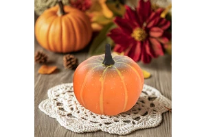 Simulated Vegetable Foam Pumpkins (Orange/Blue/Green) Non-Toxic Waterproof Portable for Halloween Thanksgiving Decorations