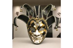Youlun High Quality Carnival Venice Vintage Design Plastic Silk Clown Halloween Dancing Party Dress-Up Masquerade Joker Mask