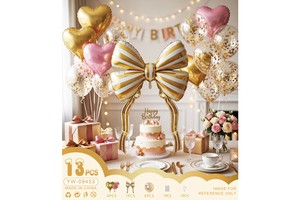 Wholesale Hot Selling Bow Heart Balloon Garland Kit Bow Knot & Heart Foil Balloons Set For Birthday Wedding Party Backdrop Decor