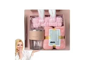 Best-Selling Siyi Brand Luxury UV Printed Wedding Gift Set for Women High Quality Glass Cup Coral Velvet Towel Mother's Day