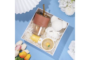 Custom Mothers Day Gift Set Wholesale Ins Style Mug Gift Box with Fan Towel Umbrella Personalized Birthday Present for Women