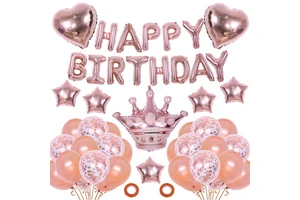 Wholesale Custom Birthday Balloon Party Decoration Supplies Kids Girls Happy Birthday Party Foil Balloons Decorations Set