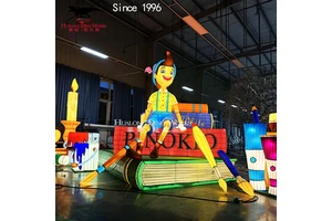 Customized Chinese Traditional Lantern Animated Theme Festival Lanterns For Commercial Place Decor