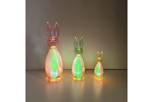 Newish Baby Easter Gifts Replaceable Battery Operated Warm Touch Silicone Rabbit Night Light