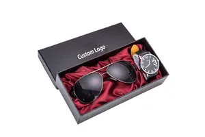 Father's Day Men's Gift Set-Customizable Luxury Watch & Sunglasses 2-Piece Set with Custom Logo Exquisite Business Gift Box
