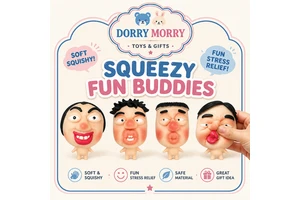 Funny Squishy Fidget Toys Bulk, Fast Rebound Squeeze Mask Figures, Novelty Stress Relief Gag Toys For Adults Kids Party Favors