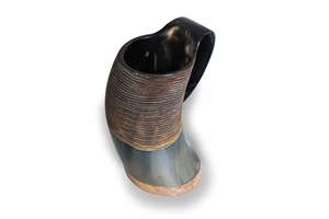 High Quality Highly Polished Handcrafted Viking Carving Drinking Horn Mug Modern Design Waterproof for New Year Made Buffalo