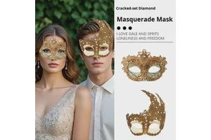 For Couple Venice Masquerade Ball Carnival Halloween Party Costume Glow Plastic Mask