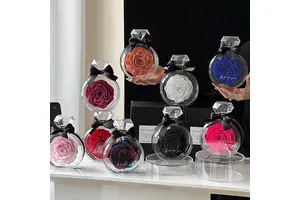Hot Product Valentine's Day Forever Eternal Rose Flowers Real Preserved Roses Flowers in Glass of Perfume Bottle