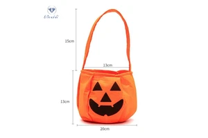 2024 Halloween Party Decoration Sets Children's Gift Carrying Pumpkin Bag with Witch Ghost Atmosphere Props