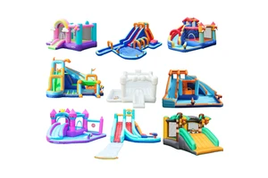 Factory Outlet Home Use Inflatable Castle Trampoline Bounce House For Chlidrerns Oxford Fabric Material