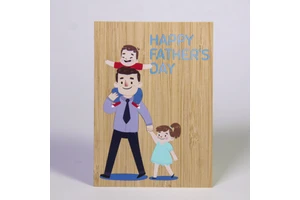 Happy Father's Day Greeting Card Bamboo Crafts Product