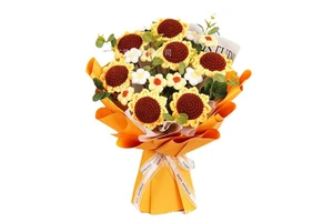Flower Bouquet Immortal Crochet for Graduation Christmas Easter-Valentine's Day