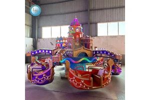 Custom Pattern Venice Gondola Rotary Swing Ride Beautiful Venetian Castle Shape Indoor Amusement Equipment for Mall Carnival
