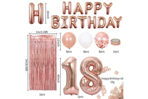 Wholesale Adult Ceremony Party Decoration 18 21 30 40 50-year-old Rain Silk Sequins Confetti Birthday Balloon Set Kids Toy