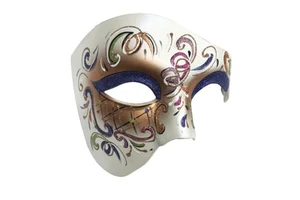 Halloween Carnival Venice Rome Warrior Mask Retro Style Egyptian Ancient Greek Men's Half Face Mask