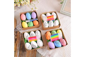 DIY Hand drawn Chicken Rabbit Flower Decoration Graffiti Easter Toy