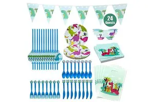 Dinosaur-themed Children's Birthday Party Set Disposable Paper Plates Picnic Cake Tableware Thanksgiving Christmas Halloween
