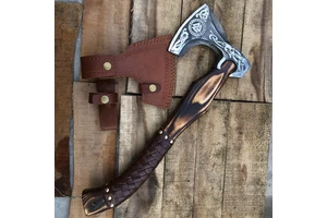 Hot Selling Handmade New Design Stainless Steel Double Blade Tomahawk Axe Ash Wood Handle Customized Outdoor Industrial Axe