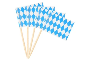 Oktoberfest Cocktail Picks Bavarian Toothpick Flag Germany Flags Cupcake Toppers for Oktoberfest Party Cake Decorations