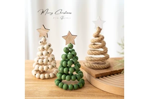 New Christmas Products Featuring Creative Nordic-style Wooden Christmas Trees Table Ornaments Christmas Decoration