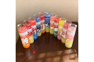 KLS Wholesale In Glass For Sale Custom Color And Label Scented Soy Wax Mystical Fixed 7 Day Prayer Religious Church Candles