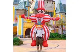 Giant Oxford Inflatable Walking Clown Mascot Costume Waterproof 8-10ft Tall For Carnival Parades & Interactive Promotions