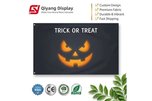 Customized 3x5ft Spooky Halloween Flag For Yard Haunted House Decoration Vibrant Colors Durable Polyester Banner