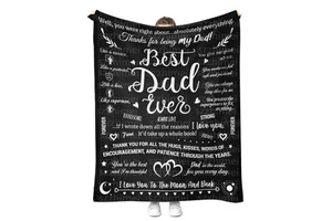 Dad Birthday Gift Fathers Day Gifts for Dad From Daughter Son Best Dad Gifts Soft Throw Blanket for Bedding Sofa