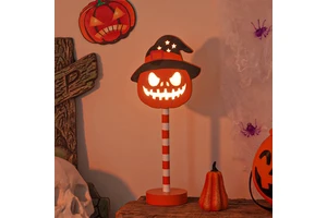 Halloween Party Decorations Ghost Festival LED Night Lights Pumpkin Skull Ghost Wooden Decorative Lanterns