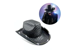 Neonglo Unisex Adults LED Light Cowboy Hat for Halloween Christmas & Birthday Parties-Bestseller Novelty