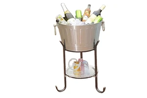 Metal Beverage Party Tub With Stand For Party Events