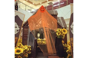Halloween 3m Hanging Backdrop Pendant Halloween Pumpkin Ghost Mask Pendant Animated Halloween Props