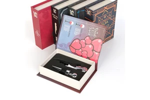 Factory-Customized Modern Minimalist Book-Style Wine Set 2-Piece Red Wine Corkscrew Bottle Opener Gift Box For Wine China Made