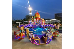Theme Park Equipment Carnival Kids Venice Boat Rides Amusement Park Games Rotary Venice Boat for Sale
