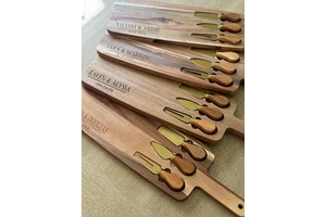 US Stock Wooden Cheese Board Acacia Wood Charcuterie Boards Gift For Couple Housewarming Gift Bridal Shower Gift