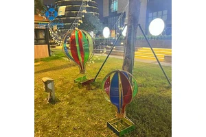 Anpu Lighting Giant RGB LED Hot Air Balloon Windmill Light Set IP65 Waterproof for New Year's Day Christmas Outdoor Garden Decor