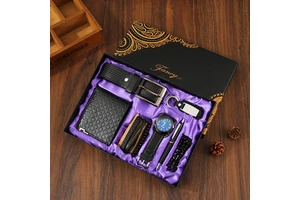 Premium Mens Gift Set Christmas New Year Thanksgiving Valentines Day Fathers Day Wallet Watch Belt Perfume