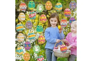 Hot Selling Good Quality Durable Easter Paper Rabbit Props Indoor Easter Pendant Egg for Party