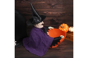 New Halloween electric decorative props - witch fruit plate, ghost decoration props for KTVs and haunted houses, prank toys