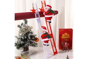 Creative Electric Music Beads Climbing Ladder Santa Claus Doll Children's Toys Gifts Christmas Products