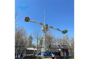 Thrilling Outdoor Amusement Park Extreme Rides Carnival 360° Spin Booster, A Screaming Attraction