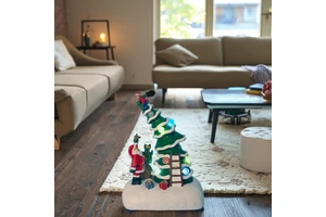 Merry Christmas Tree Santa Claus with LED Lights Electric Product Home Decor Popular Style Festival Gifts