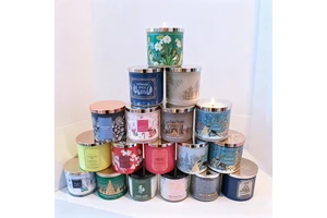 Valentine's Day Luxury Aromatherapy Scented Candles Mothers' Day Collection 3 Wick Massage Oil Fragrance Perfumadas Velas Gift
