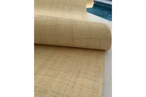 Handwoven Raffia Wabi-Sabi Design Luxury Natural Wallpaper in Various Colors for Interior Decoration and Feature Accent Walls