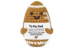 Handmade Crochet Football Father's Day & Birthday Gift for Dad-Cozy Desk Decor