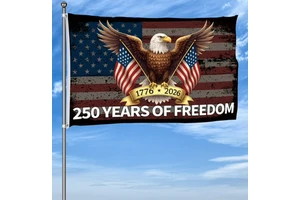 Wholesale Custom High Quality Eco-Friendly Design 1776-2026 Independence Day Flag 250th Anniversary Flag Digital Printing Flag