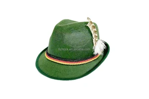 Adult Felt Bavarian Hat Oktoberfest Party German October Beer Festival Panama Hat